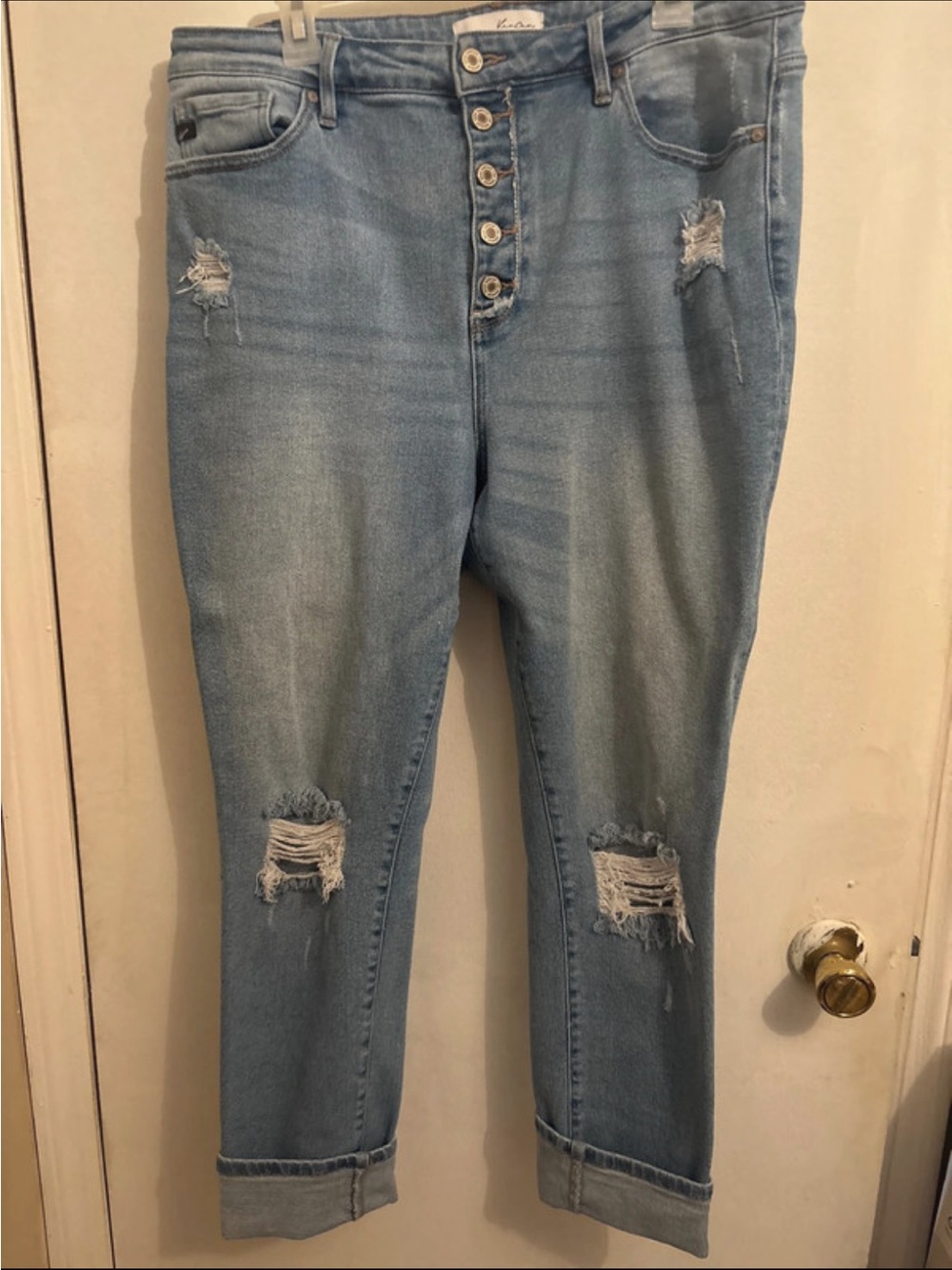 KanCan Light Blue Distressed Boyfriend Jeans